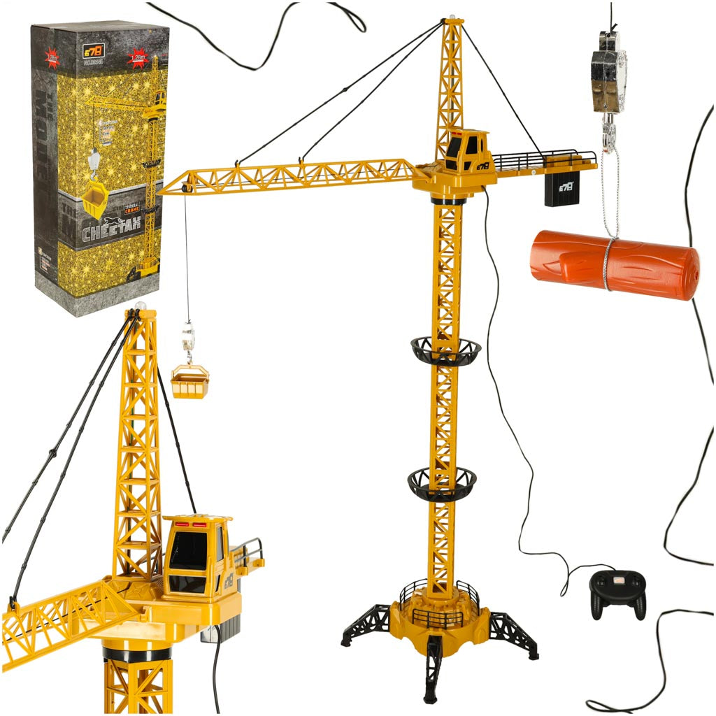 Tālvadības celtnis ar āķi un kravu, 128 cm | EcoToys