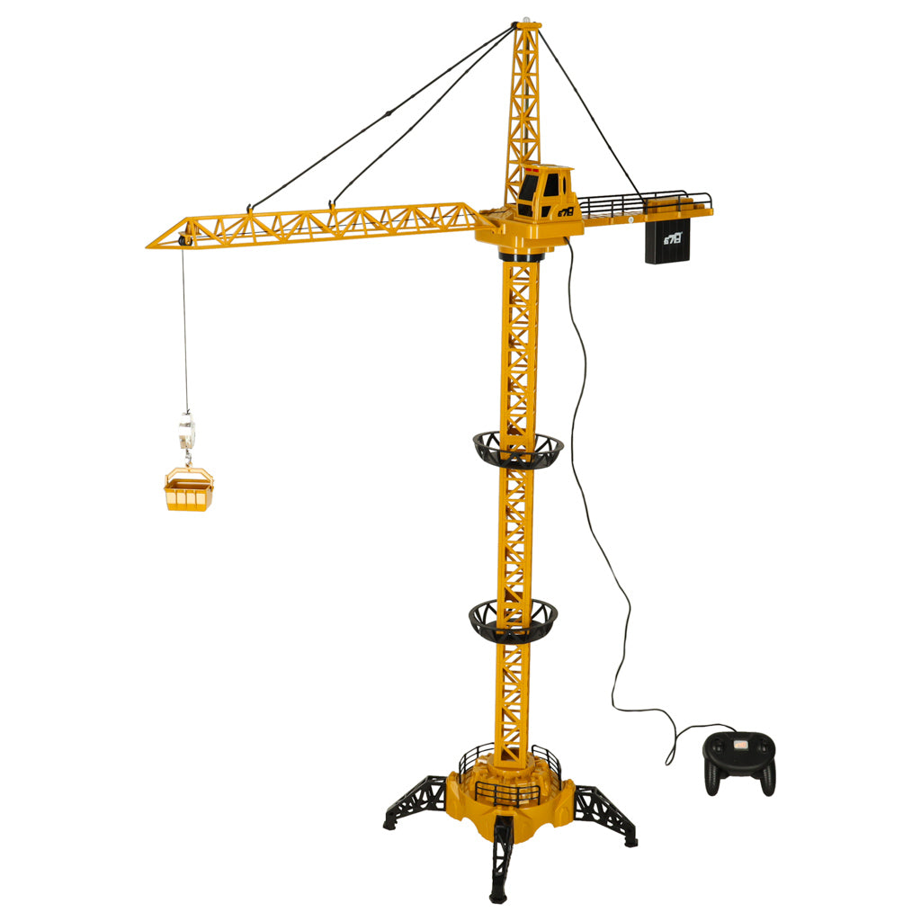 Tālvadības celtnis ar āķi un kravu, 128 cm | EcoToys