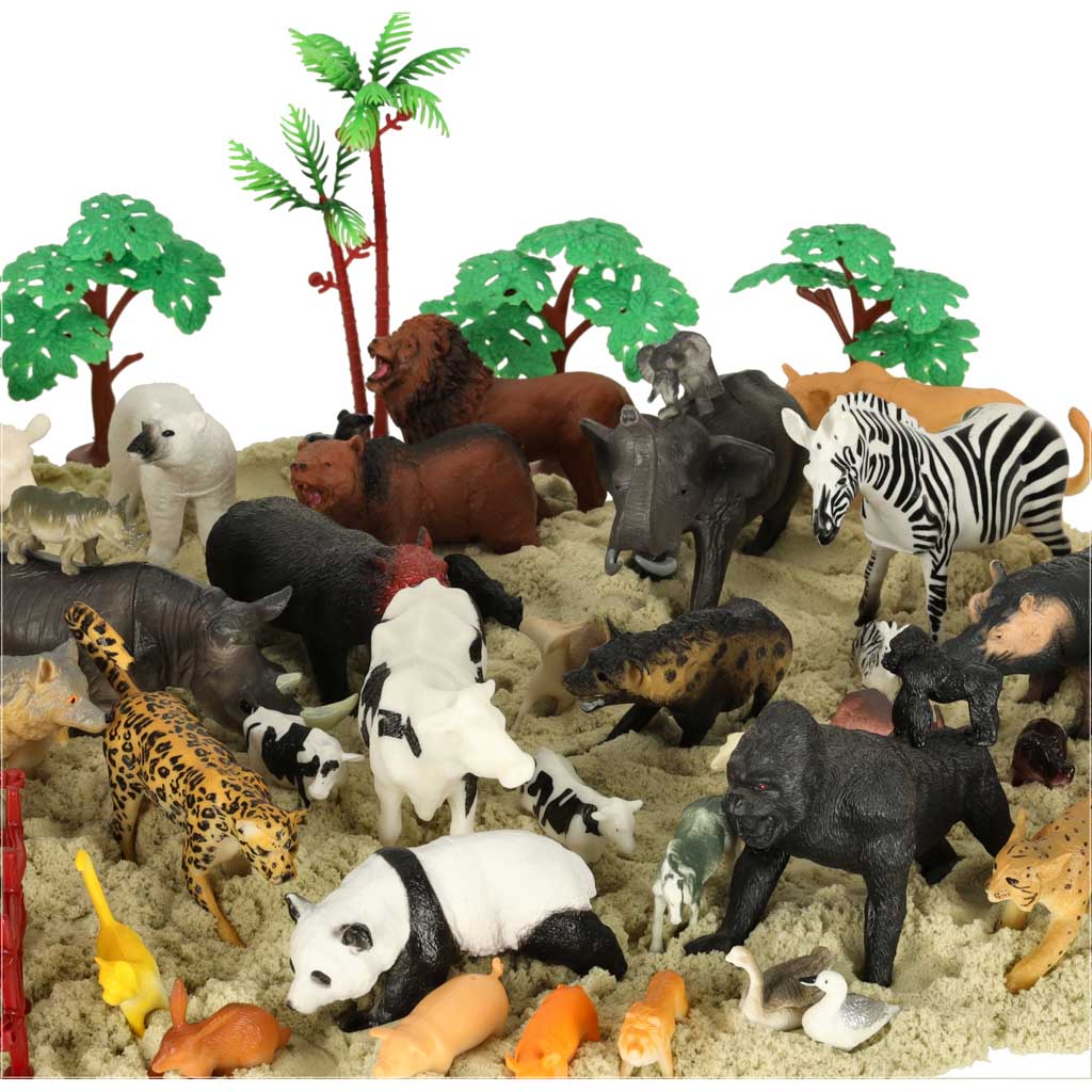 Figūriņas zoodārza dzīvnieki komplekts 59 el. | EcoToys