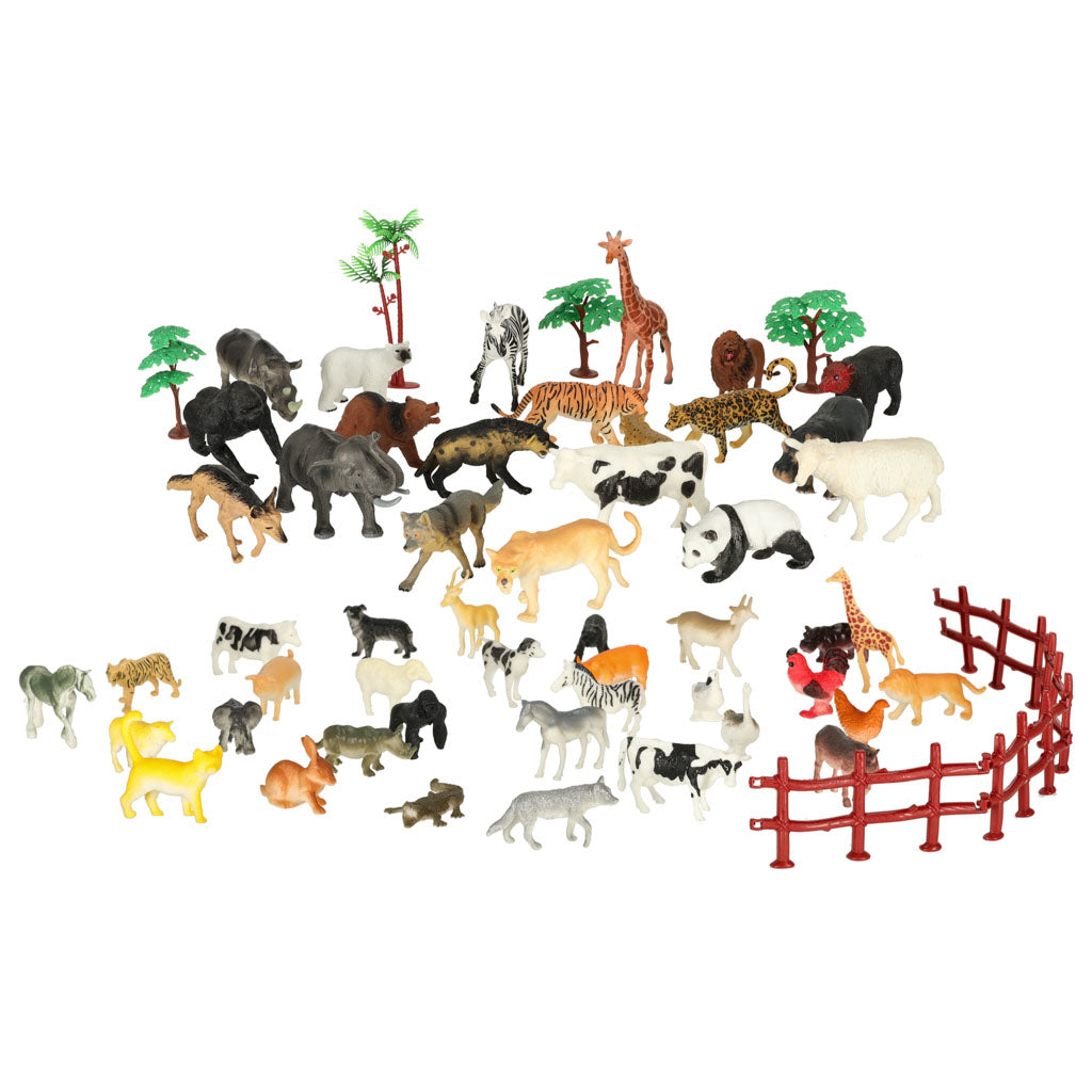 Figūriņas zoodārza dzīvnieki komplekts 59 el. | EcoToys