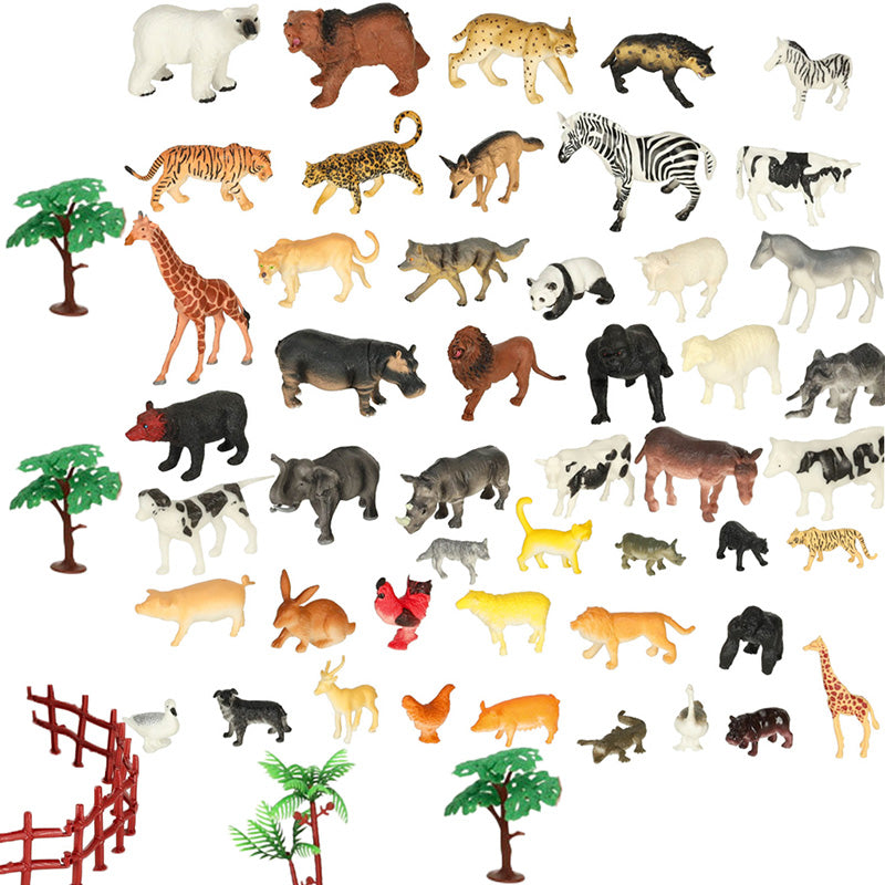 Figūriņas zoodārza dzīvnieki komplekts 59 el. | EcoToys
