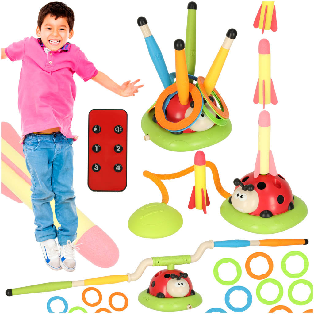 Lēkšanas un mērķa metiena sporta spēle bērniem “Mārīte” 3in1 | EcoToys