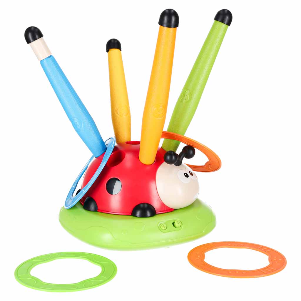 Veiklības spēle bērniem ar rotējošu stieni un mērķa metienu “Mārīte” 5in1 | EcoToys
