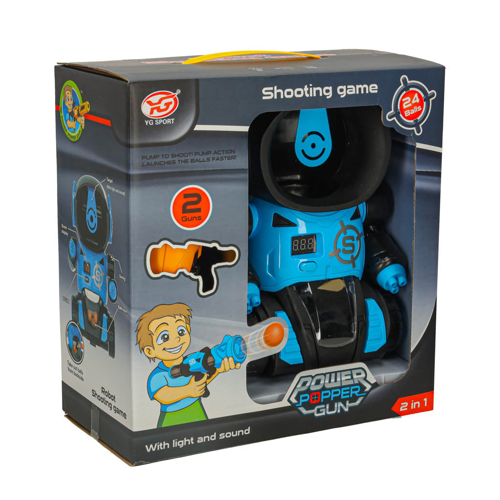 Bada robots mērķa šaušanas arkādes spēle komplekts pistole + bumbiņas | EcoToys