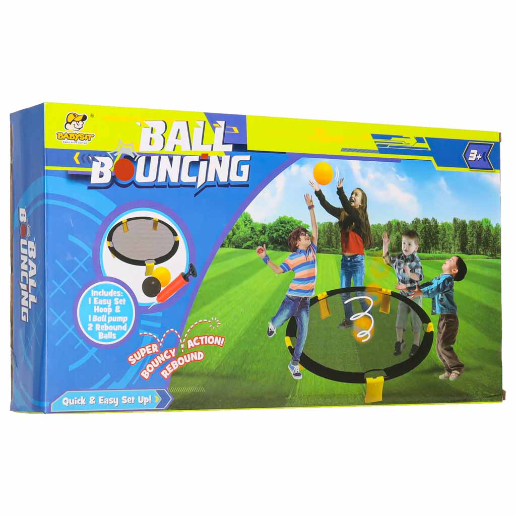 Komandu veiklības spēle „Roundnet“ – spēles komplekts: apaļs tīkls, 2 bumbiņas | EcoToys