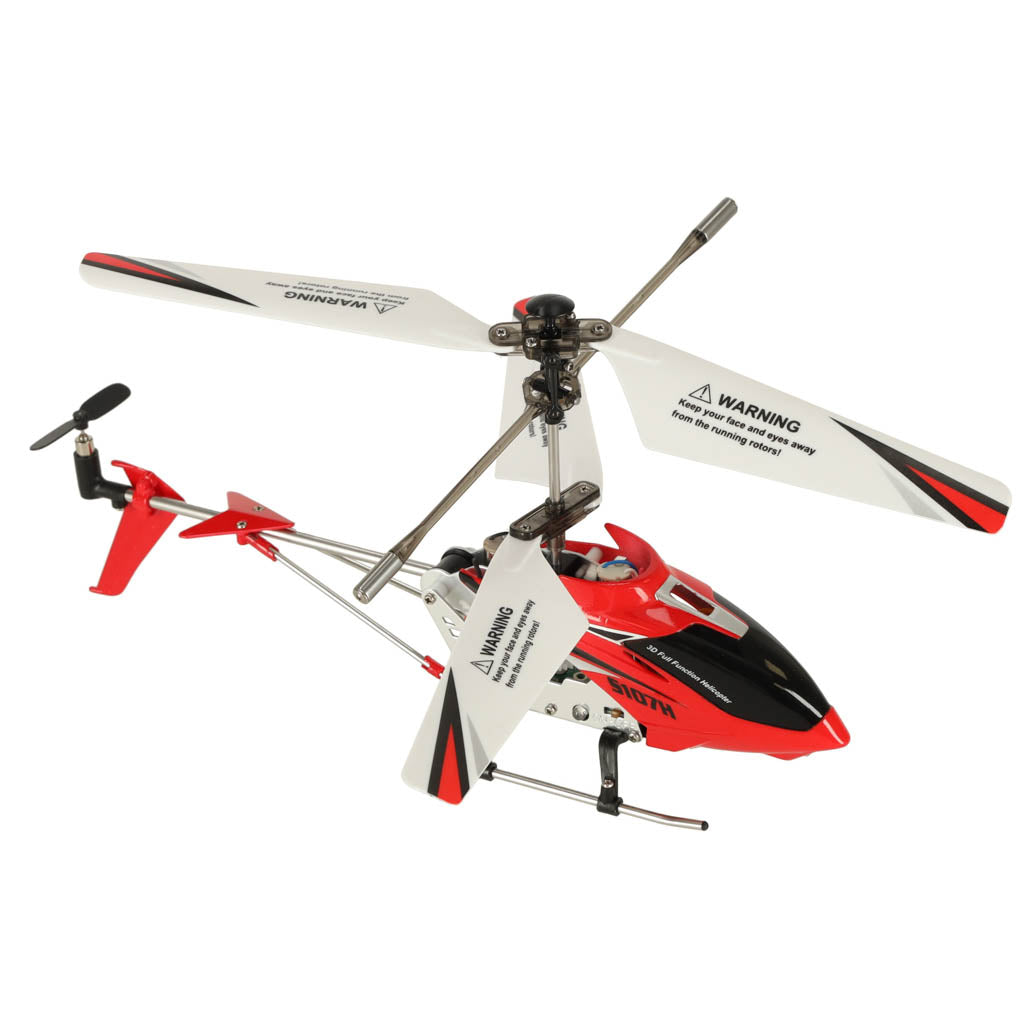 Tālvadības helikopters Syma S107H ar LED, 2,4 GHz, sarkans | EcoToys