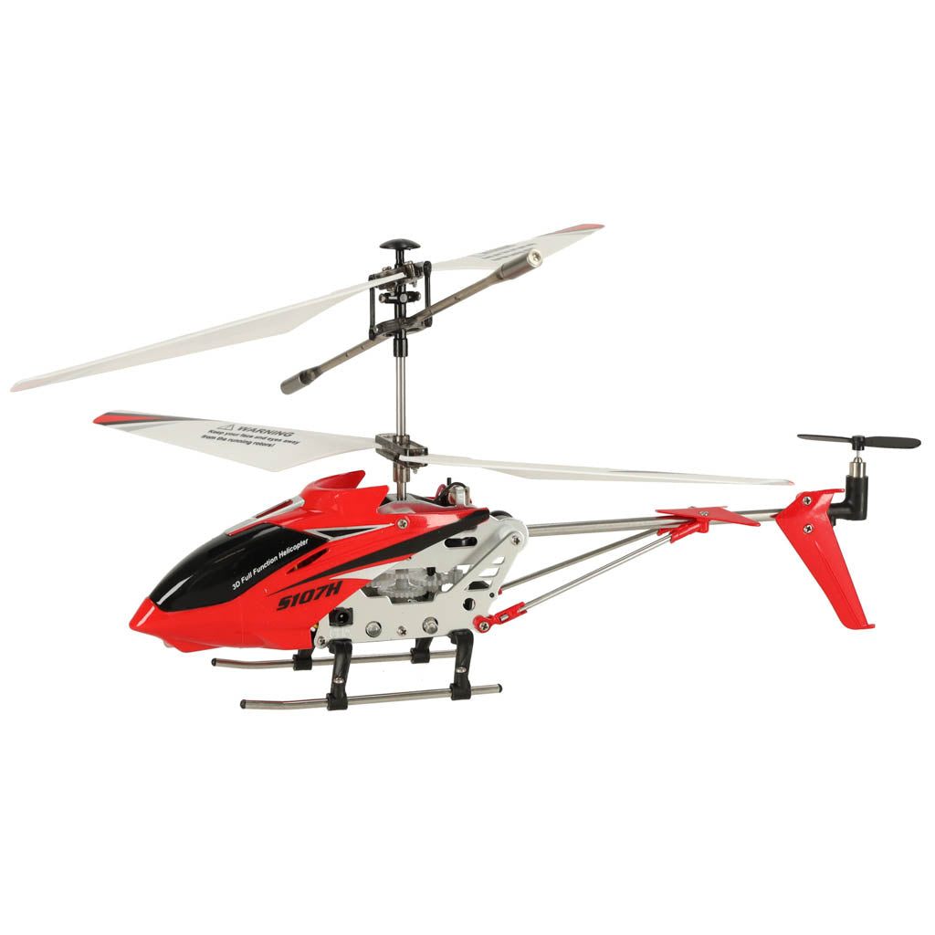 Tālvadības helikopters Syma S107H ar LED, 2,4 GHz, sarkans | EcoToys