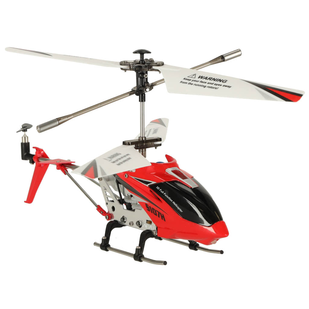 Tālvadības helikopters Syma S107H ar LED, 2,4 GHz, sarkans | EcoToys
