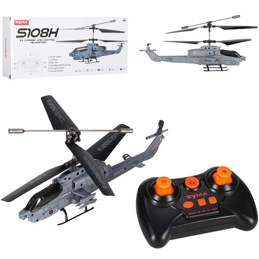 RC helikopters Syma S108H ar LED un stabilizāciju, 2,4 GHz | EcoToys