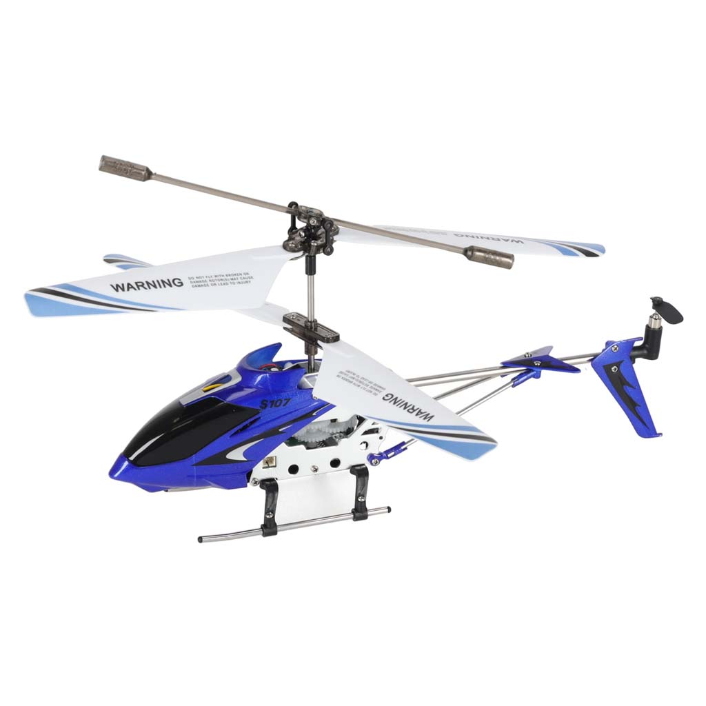 Tālvadības helikopters Syma S107G Metal ar žiroskopu, zils | EcoToys