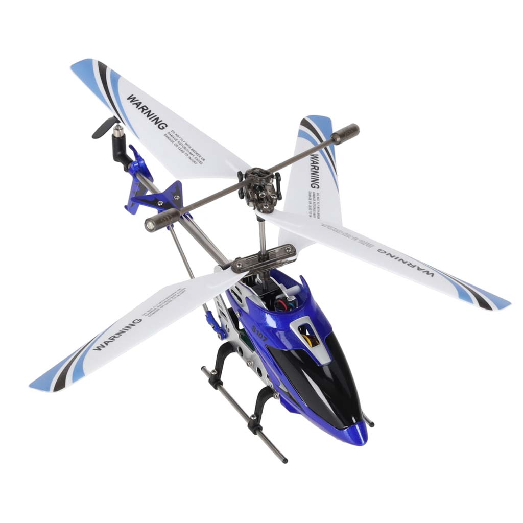 Tālvadības helikopters Syma S107G Metal ar žiroskopu, zils | EcoToys