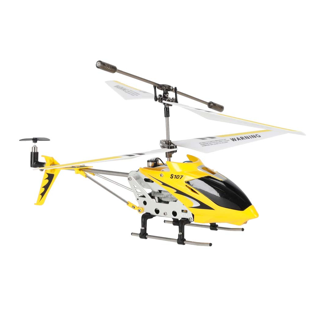 Tālvadības helikopters Syma S107G Metal ar žiroskopu, dzeltens | EcoToys