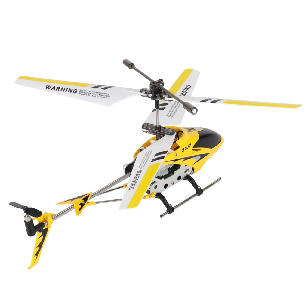 Tālvadības helikopters Syma S107G Metal ar žiroskopu, dzeltens | EcoToys