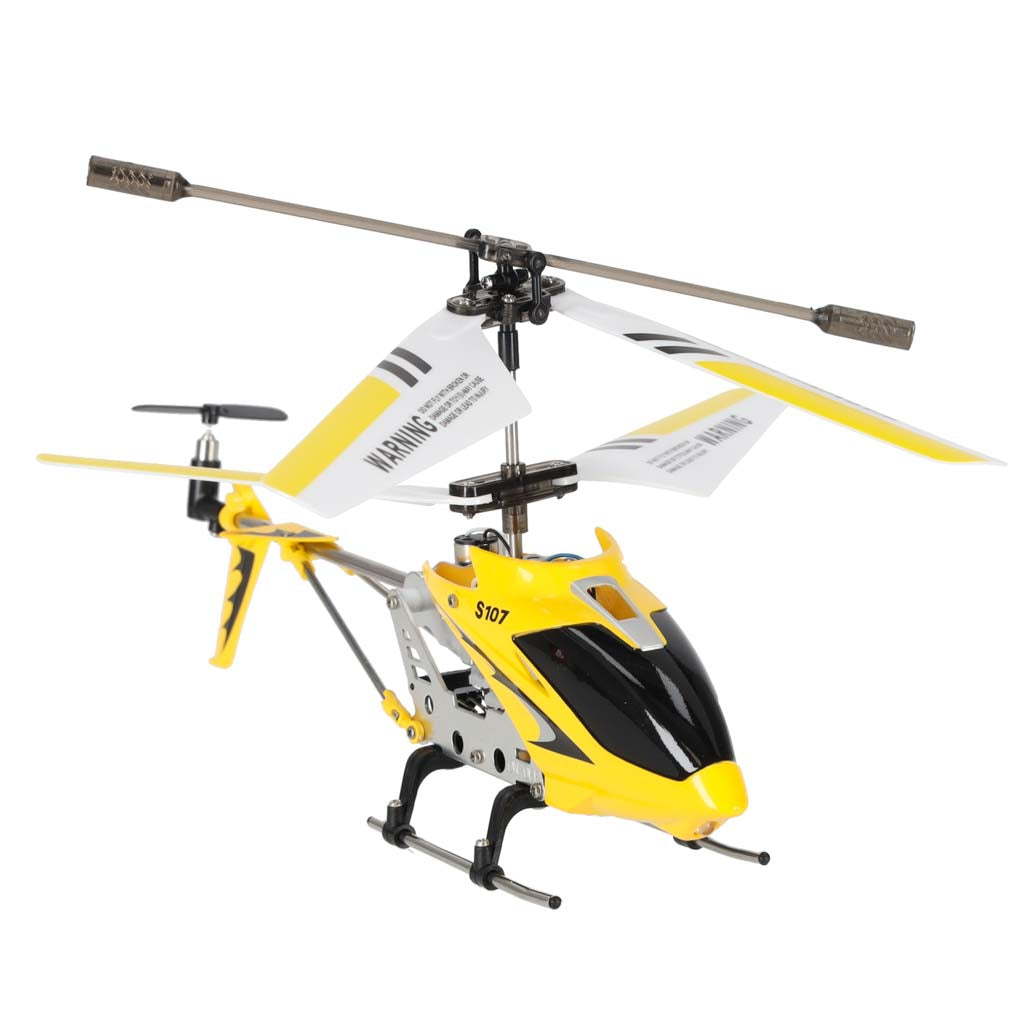 Tālvadības helikopters Syma S107G Metal ar žiroskopu, dzeltens | EcoToys