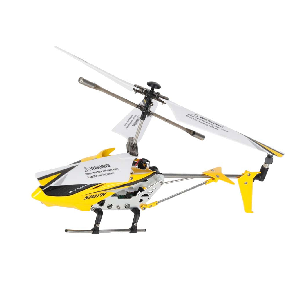 Tālvadības helikopters Syma S107H ar LED, 2,4 GHz, dzeltens | EcoToys