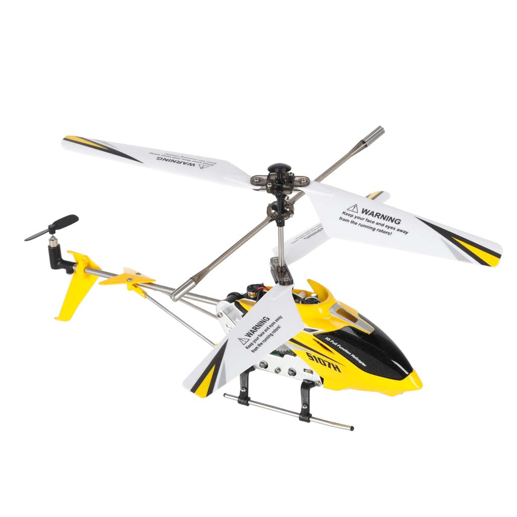 Tālvadības helikopters Syma S107H ar LED, 2,4 GHz, dzeltens | EcoToys