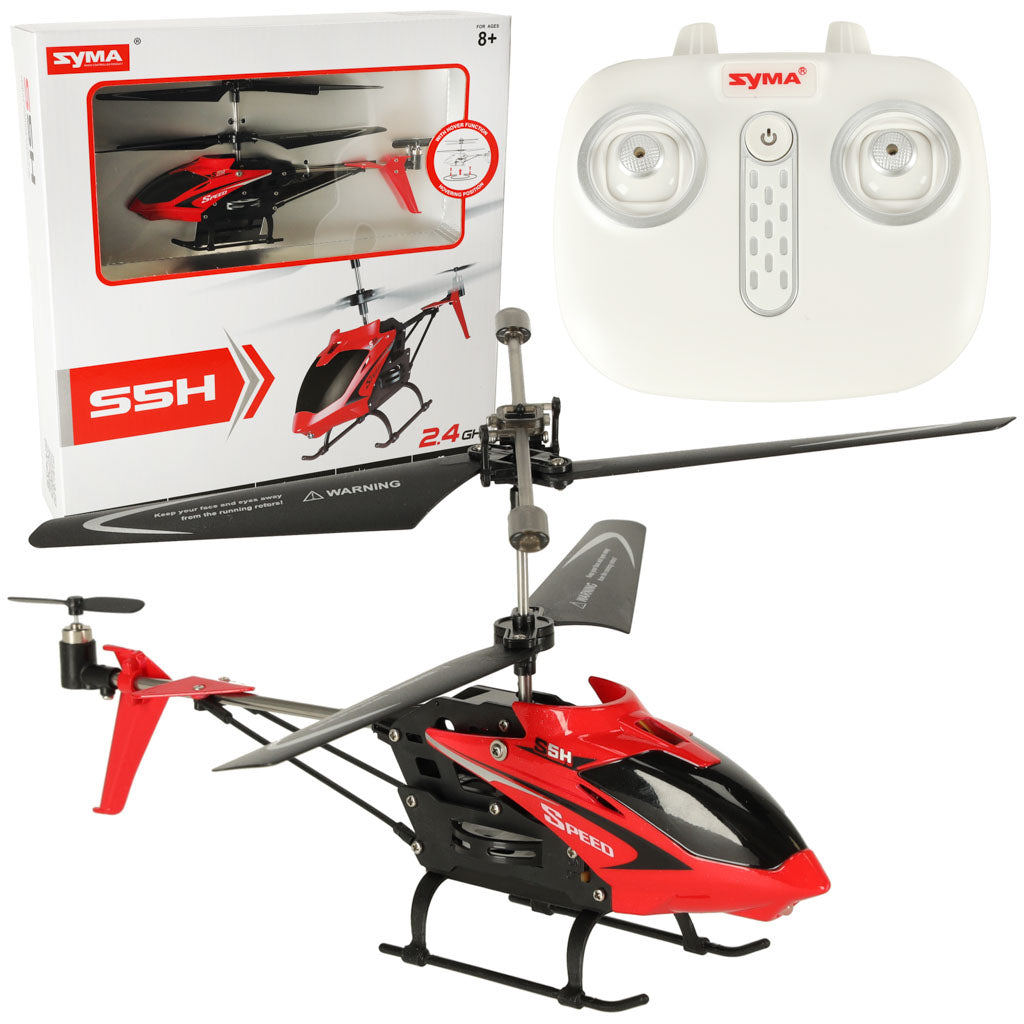 SYMA S5H 2.4GHz RTF RC helikopters sarkans | EcoToys