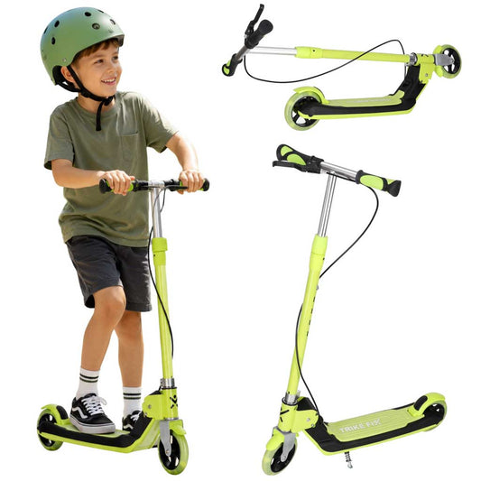 Bērnu skrejritenis TRIKE FIX ar LED, salokāms, neona zaļš | EcoToys