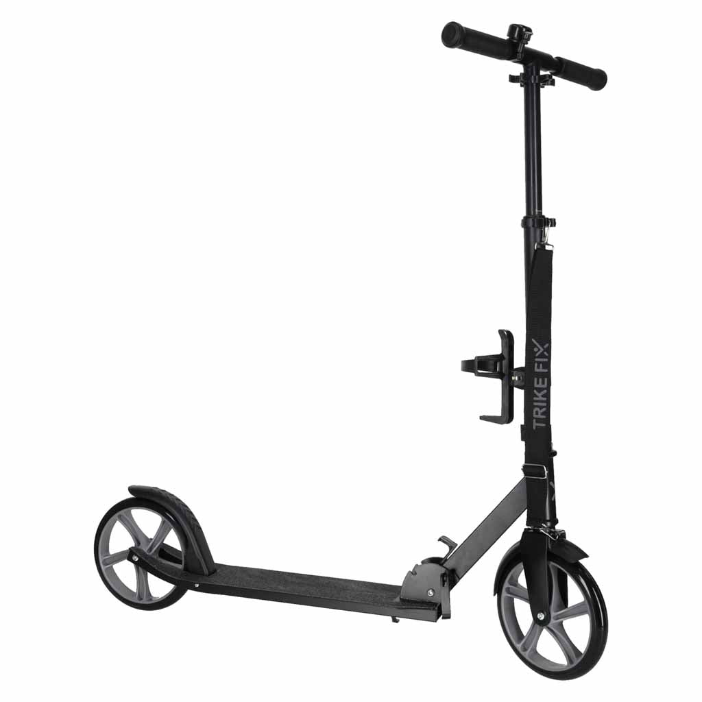 Trike Fix salokāms pilsētas skrejritenis ar 200 mm riteņiem, melns un pelēks | EcoToys