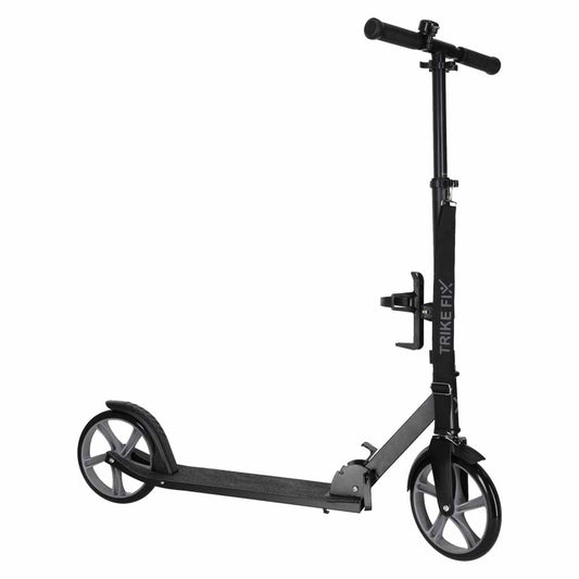 Trike Fix salokāms pilsētas skrejritenis ar 200 mm riteņiem, melns un pelēks | EcoToys