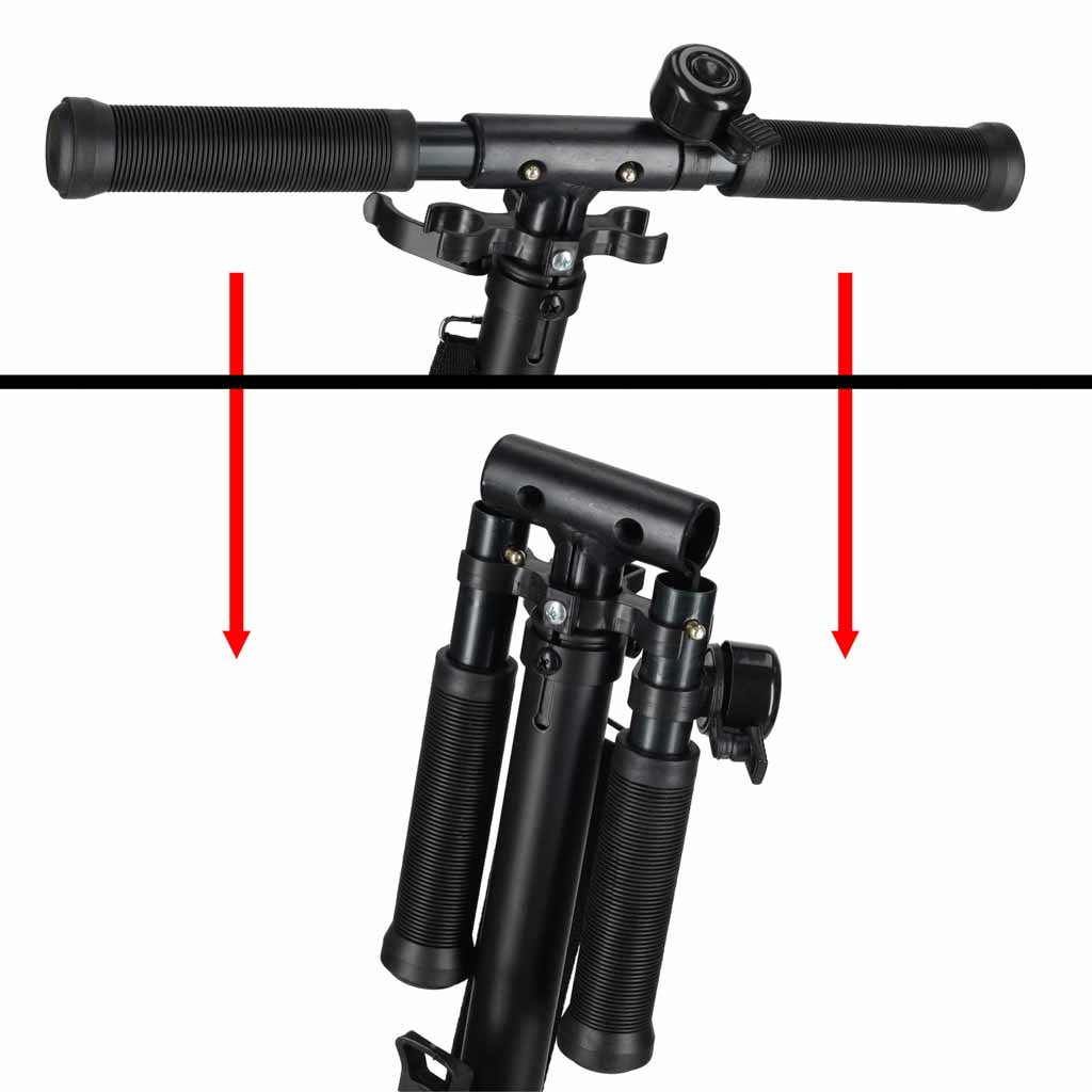 Trike Fix salokāms pilsētas skrejritenis ar 200 mm riteņiem, melns un pelēks | EcoToys