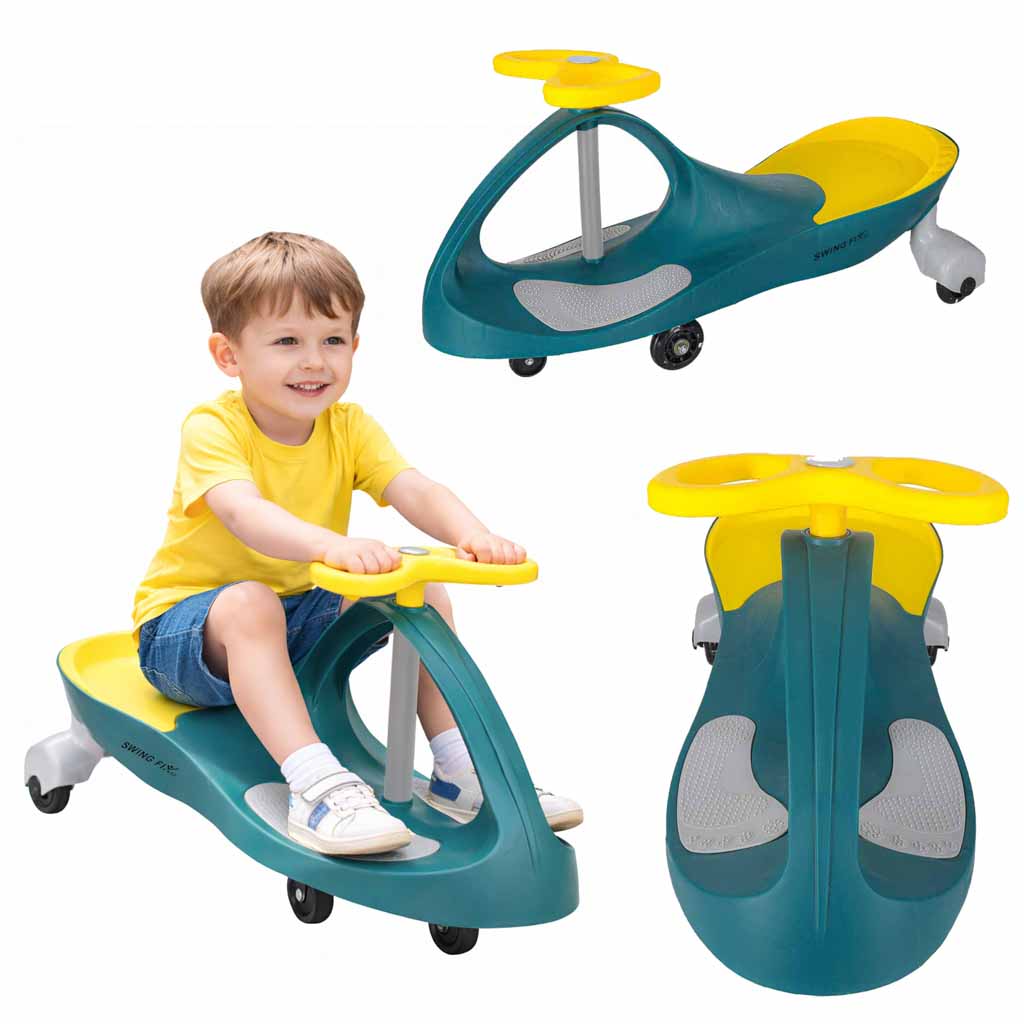 Gravitācijas amerikāņu kalniņi spīdoši LED riteņi zaļi dzelteni | EcoToys