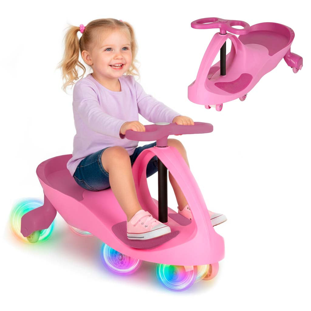 Gravitācijas amerikāņu kalniņi, spīdoši LED riteņi rozā krāsā | EcoToys