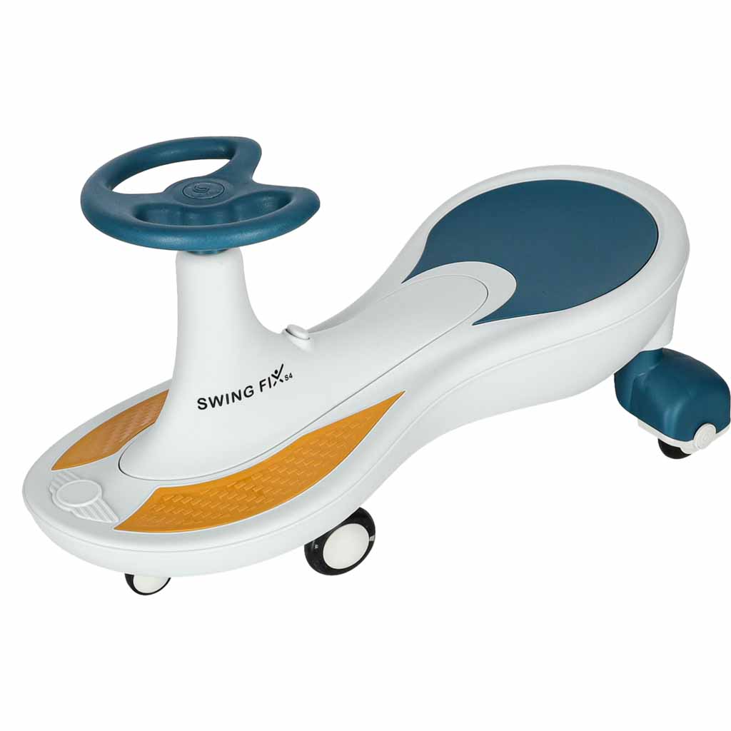 Gravitācijas skrejritenis ar LED riteņiem un mūziku, 76 cm, zils un balts | EcoToys