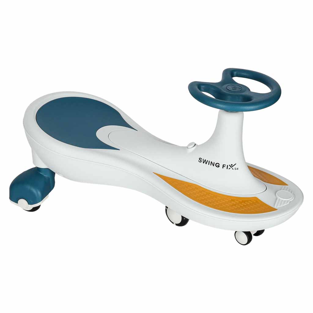 Gravitācijas skrejritenis ar LED riteņiem un mūziku, 76 cm, zils un balts | EcoToys