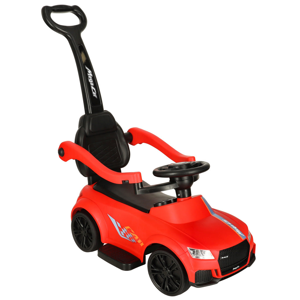 3-in-1 auto ratiņi ar skaņu, gaismām, sarkanā krāsā | EcoToys