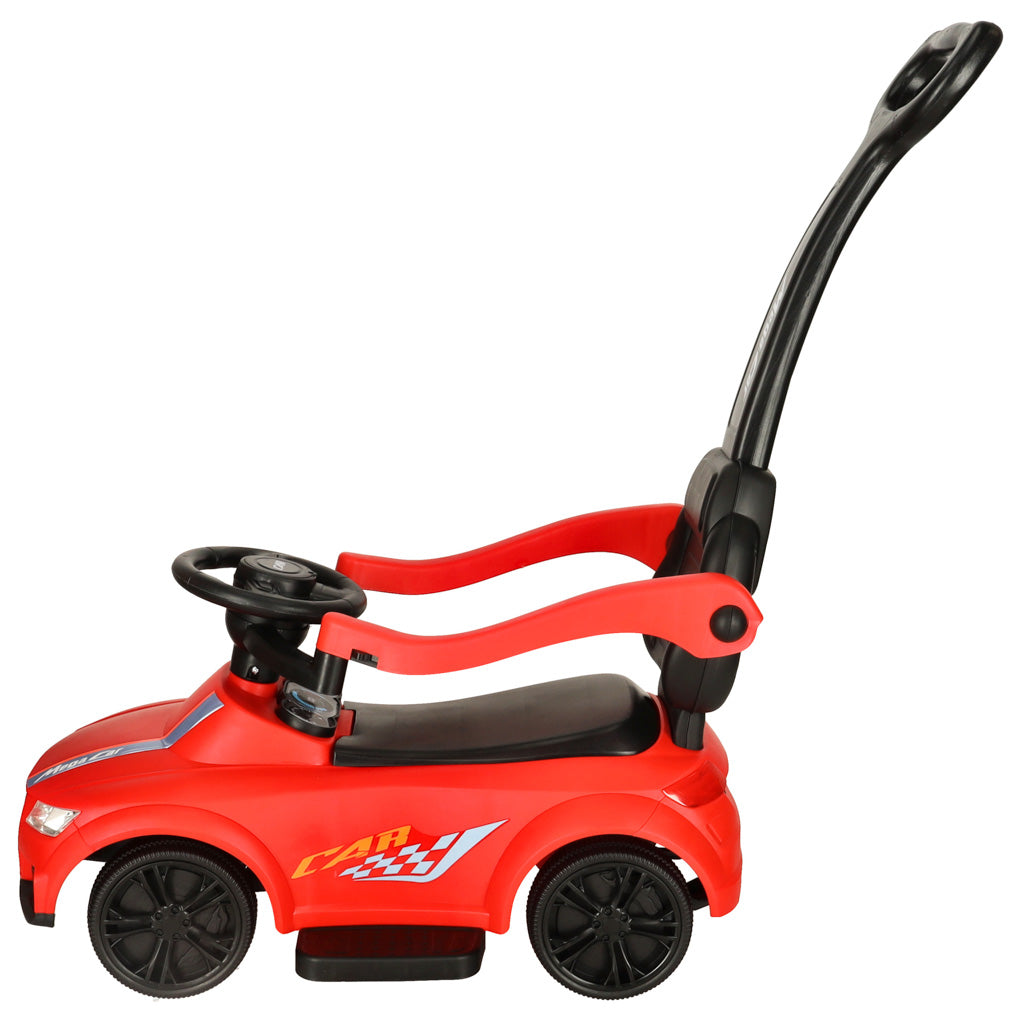 3-in-1 auto ratiņi ar skaņu, gaismām, sarkanā krāsā | EcoToys
