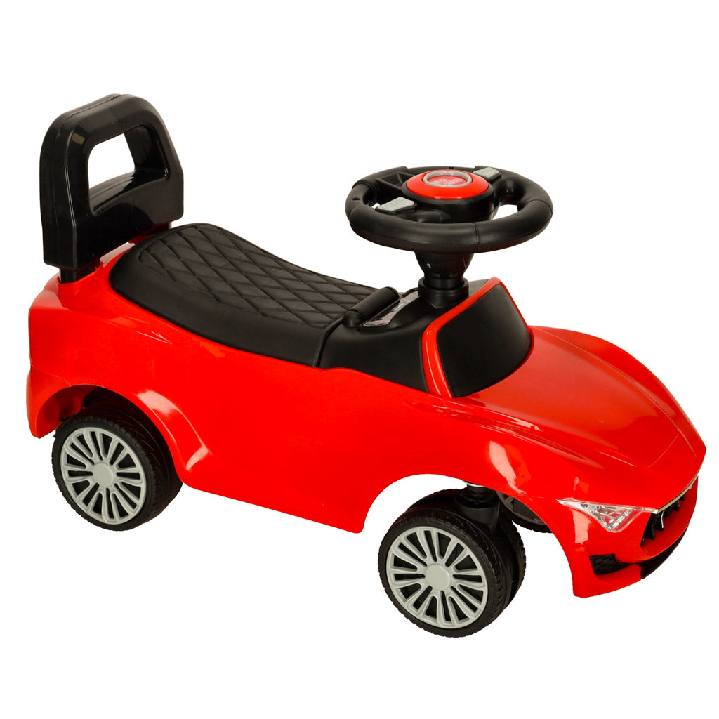 Bērnu ratiņi ar skaņu un gaismām sarkans | EcoToys