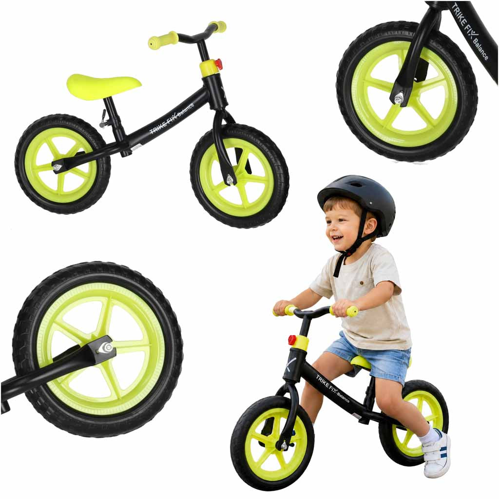 Trike Fix Balance skriešanas velosipēds, melns | EcoToys