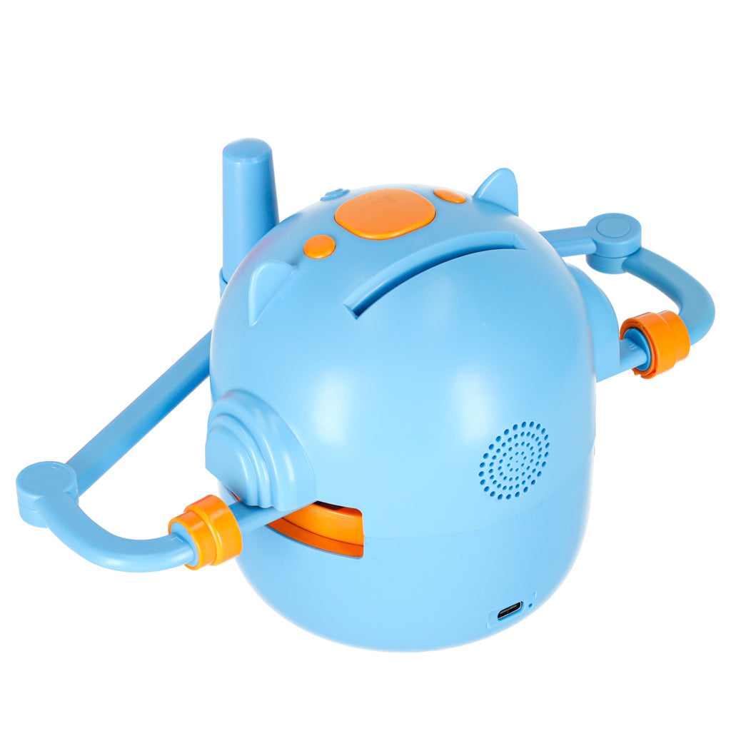 Interaktīvs robots, kas māca zīmēt un rakstīt, ar kartītēm un marķieriem, zils | EcoToys