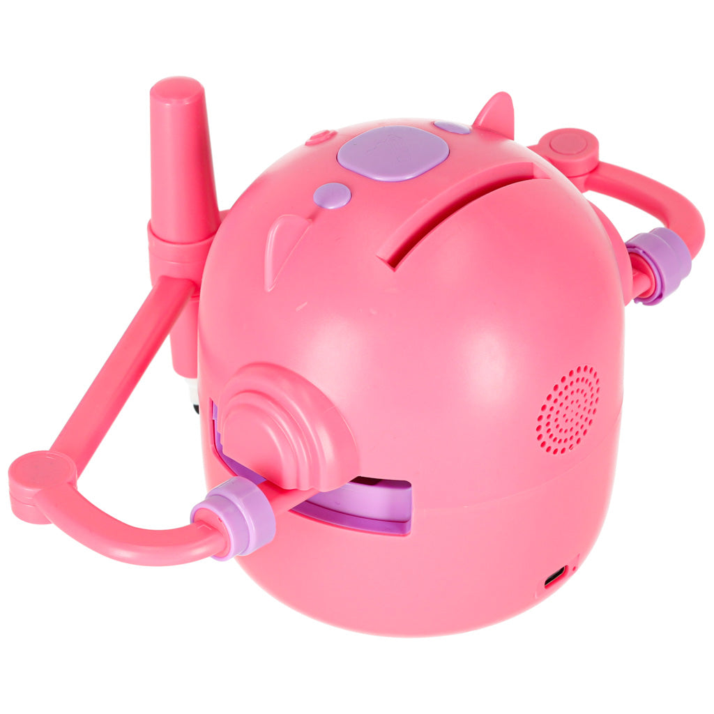 Interaktīvs robots, kas māca zīmēt un rakstīt, ar kartītēm un marķieriem, rozā | EcoToys