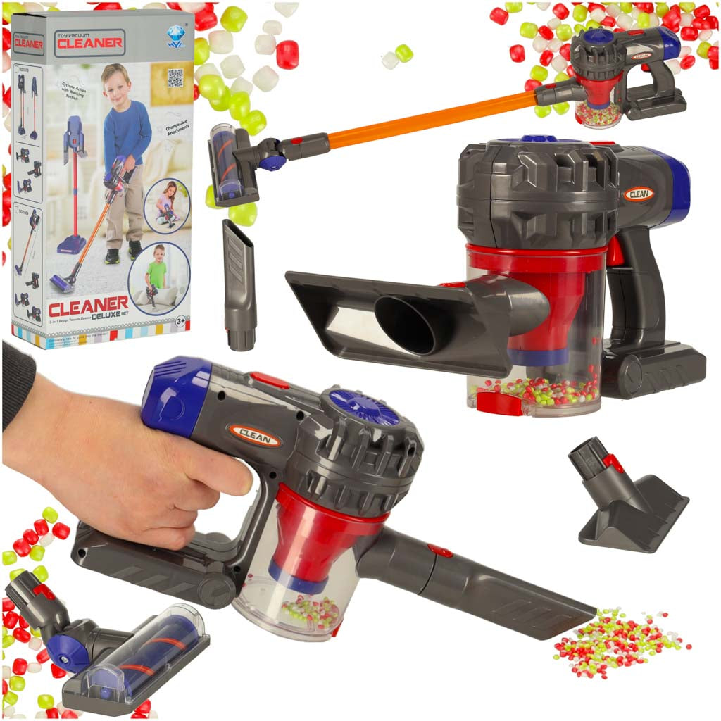 Bērnu rotaļu putekļu sūcējs ar īstu sūkšanu 3in1 | EcoToys