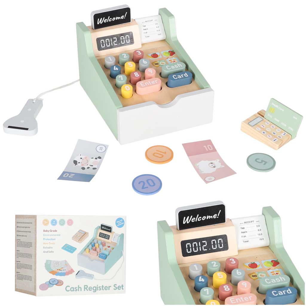 Koka kases aparāts bērniem ar termināli un skeneri | EcoToys