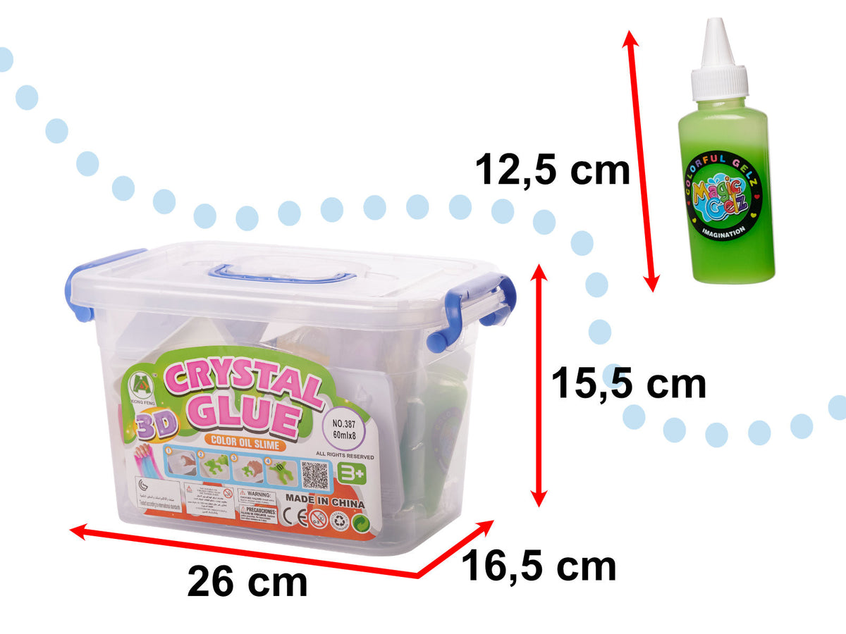 Burvju gēla līmes komplekts 3D figūriņu veidošanai, 26 el. | EcoToys