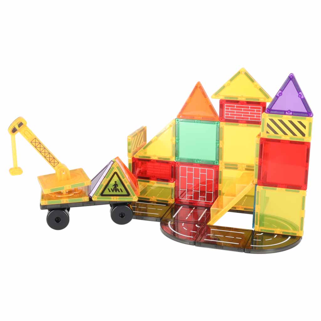 3D magnētiskie konstrukcijas klucīši, 90 elementu komplekts | EcoToys