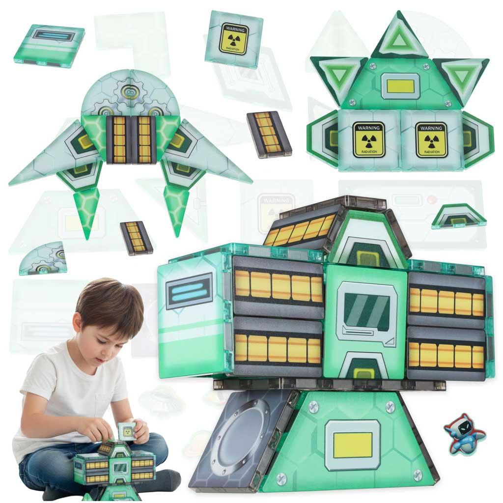 Magnētiskie bloki kosmosa stacija 108 elementi | EcoToys