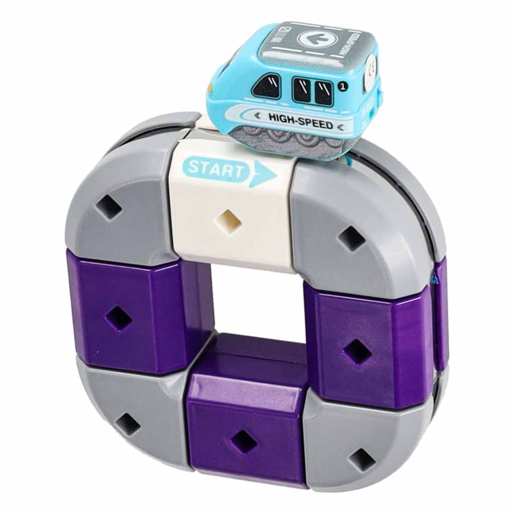 Magnētiskie konstruktoru klucīši – sacīkšu trase ar automašīnām, 54 elementi | EcoToys