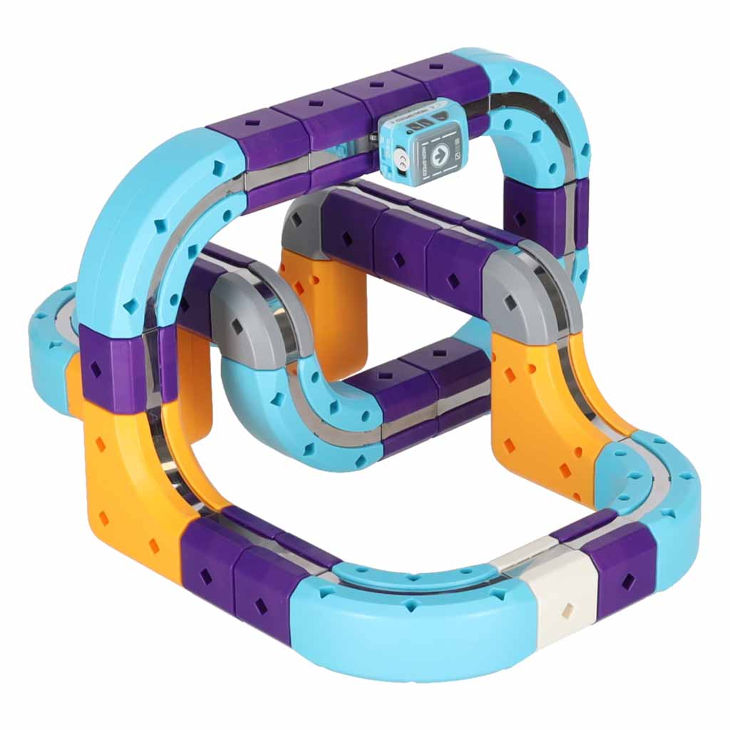 Magnētiskie konstruktoru klucīši – autosacīkšu trase, 87 detaļas | EcoToys