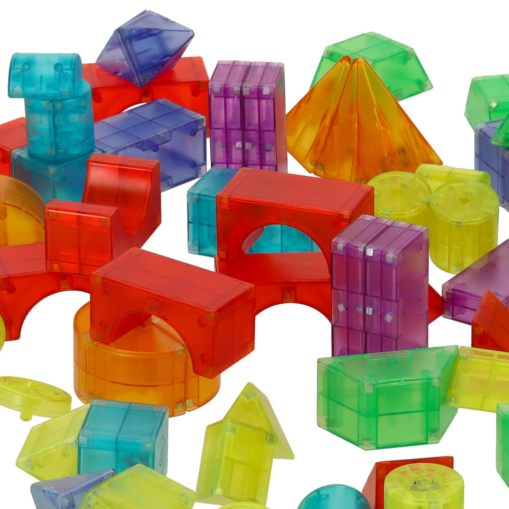 3D būvniecības magnētiskie ķieģeļi LED spīd 32 el. | EcoToys