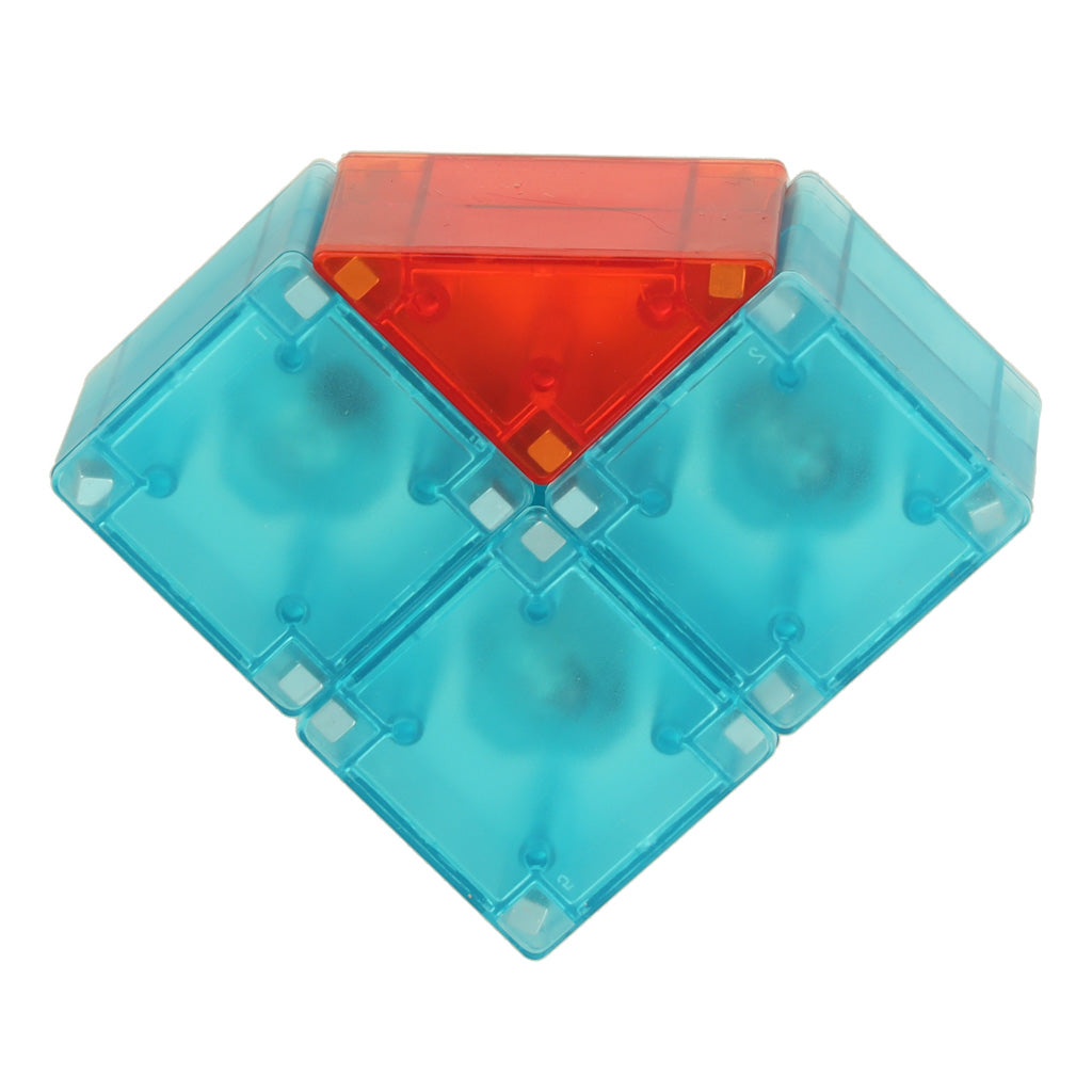 3D būvniecības magnētiskie ķieģeļi LED spīd 32 el. | EcoToys