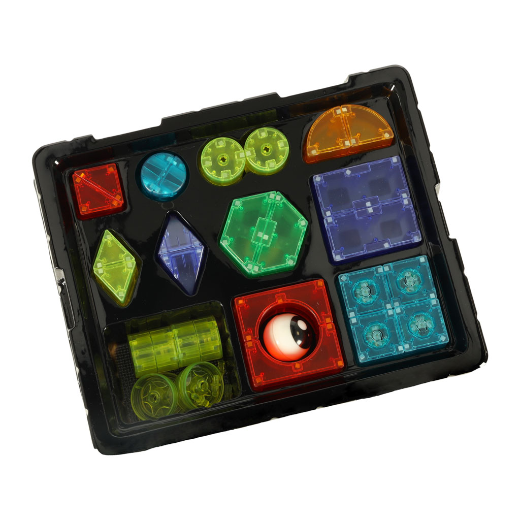 3D būvniecības magnētiskie ķieģeļi LED spīd 32 el. | EcoToys