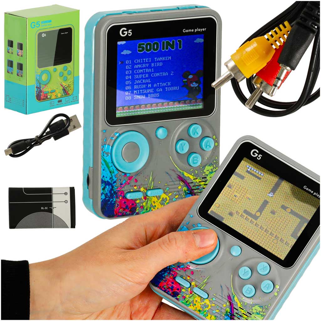 Retro mini portatīvā spēļu konsole | EcoToys