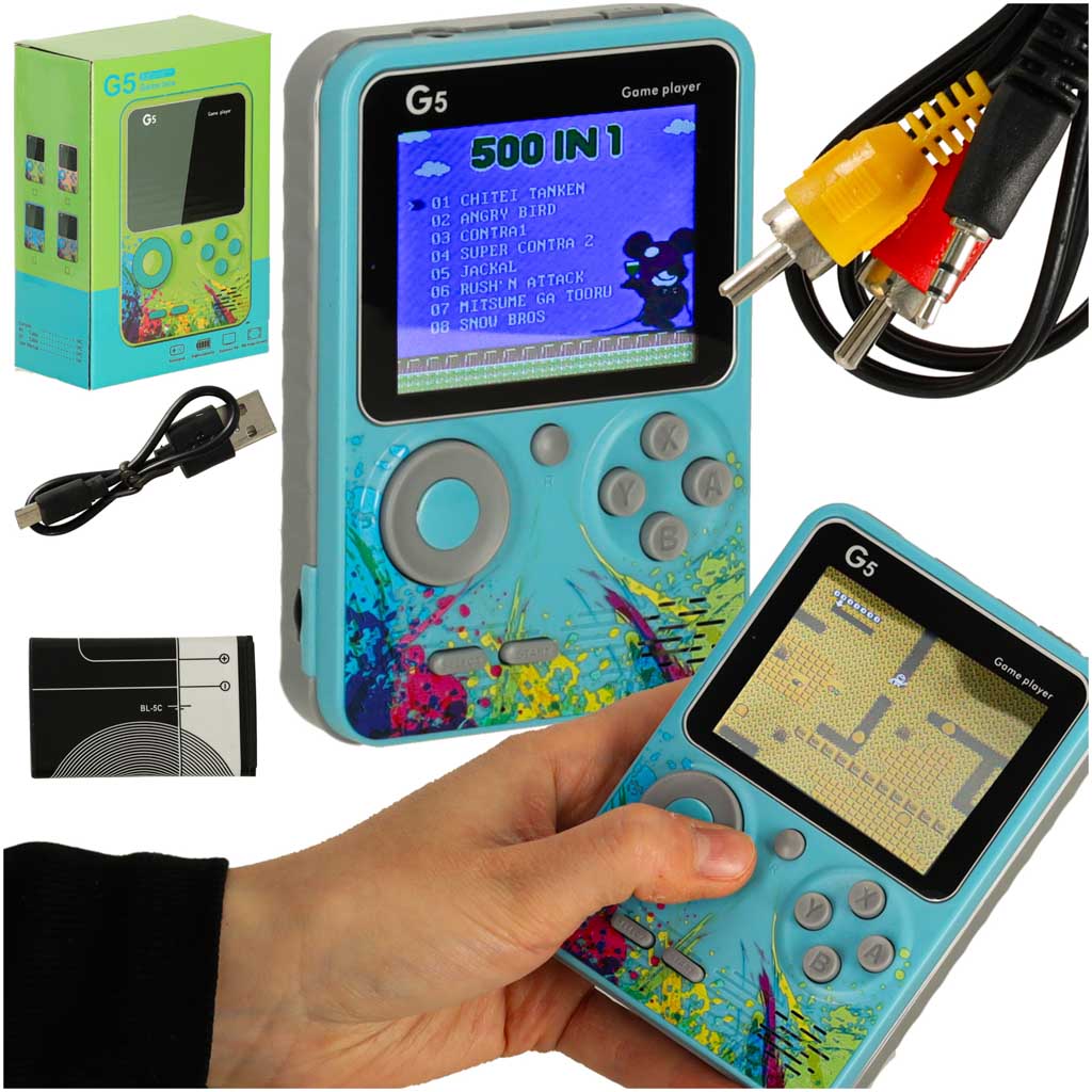 Retro mini portatīvā spēļu konsole | EcoToys