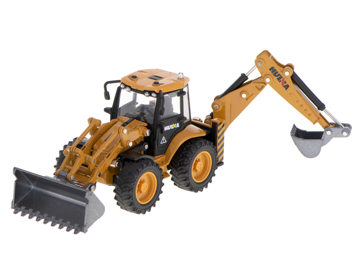 Metāla ekskavators-iekrāvējs ar kausiem H-Toys 1704, mērogs 1:50 | EcoToys