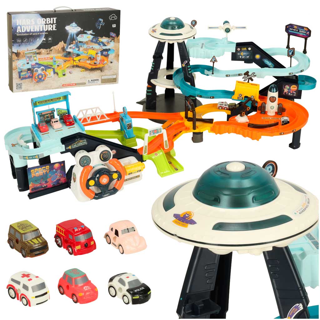 Autostāvvieta autostāvvietas stacija 6 automašīnām | EcoToys