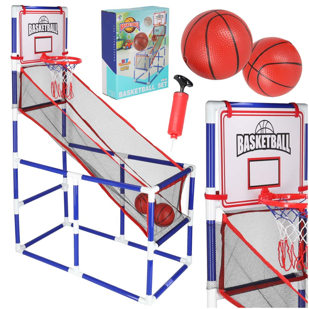Basketbola sporta arkādes spēle portatīvais basketbols 2 bumbas sūknis | EcoToys